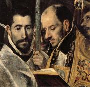 El Greco Details of The Burial of Count Orgaz oil